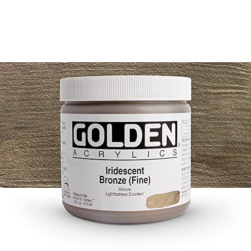 Golden Heavy Body Iridescent Acrylics - Iridescent Bronze Fine 16oz jar