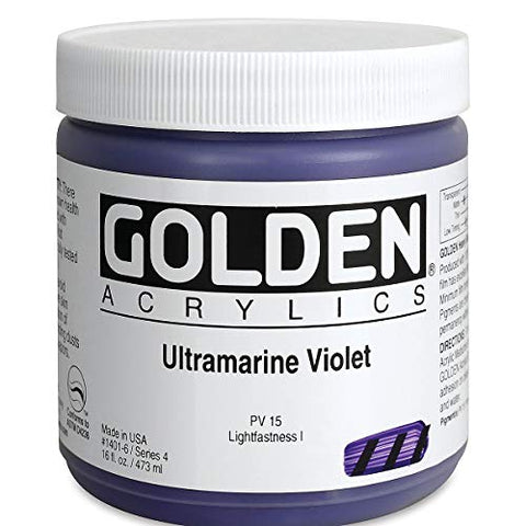 Golden Heavy Body Acrylic - Ultramarine Violet 16oz jar