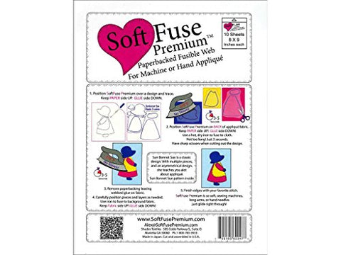 Shades Textiles Pkg 10pc Soft Fuse Premium 8x9 Pkg10 Piece, 1-(Pack)