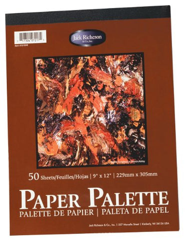 Jack Richeson 9-Inch-by-12-Inch Palette Paper Pad, 50-Sheet