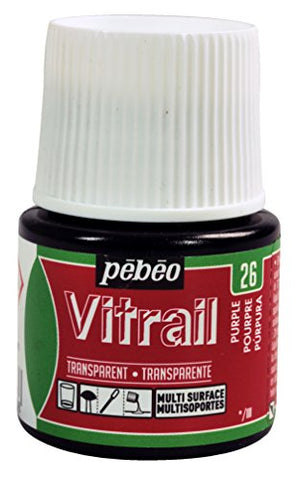 Pebeo Vitrail, Stained Glass Effect Paint, 45 ml Bottle - Purple