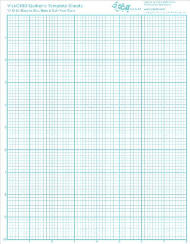 Visi-Grid Quilter'S Template Sheets-8-1/2x11 4/Pkg