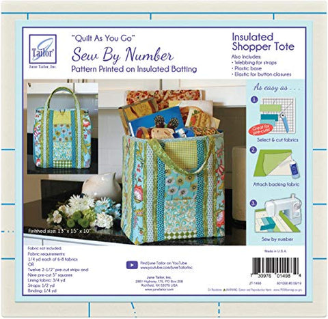 June Tailor Inc Quilt As You Go Insulated Shoppers Tote QAYG Sew/Nbr InsulatedShopTote