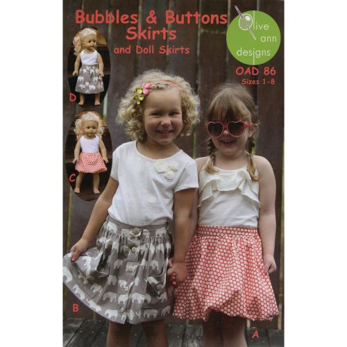 Olive Ann Designs Patterns-Bubbles & Buttons Skirts 2 Pack