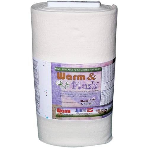 Warm & Plush Cotton Batting By-The-Yard-Crib Size 45X10yd Pack Of 10