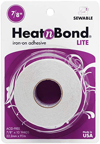 HeatnBond Lite Adhesive, 7/8 Inch x 10 Yards