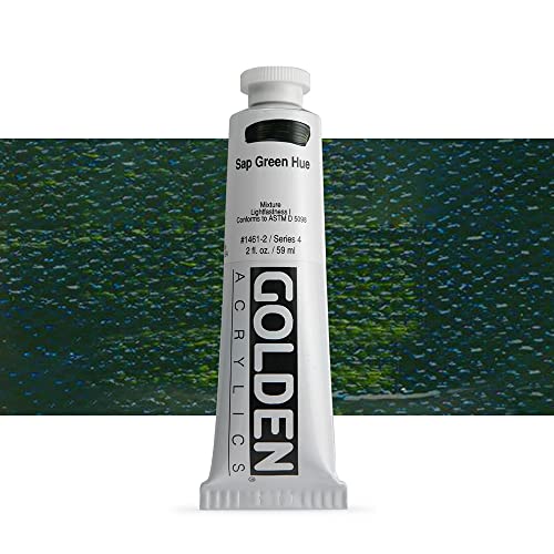 2 Oz Heavy Body Historical Hue Acrylic Paint Color: Sap Green Hue