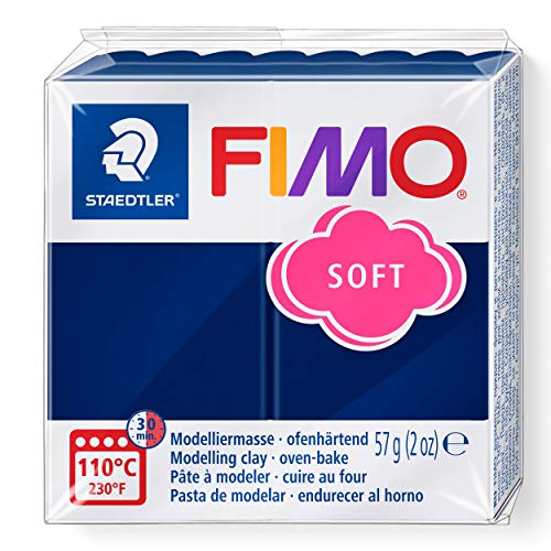 STAEDTLER FIMO Soft Polymer Clay - -Oven Bake Clay for Jewelry, Sculpting, Crafting, Windsor Blue 8020-33