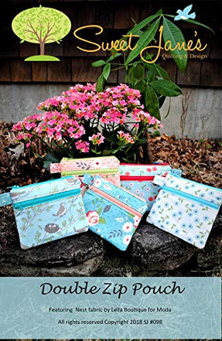 Sweet Jane's Quilting & Design Double Zip Pouch Pattern, None