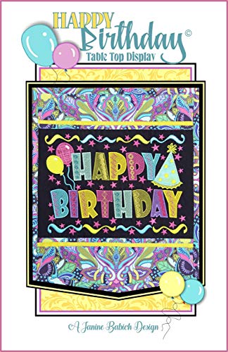 Janine Babich Designs Happy Birthday Table Top Display pattern