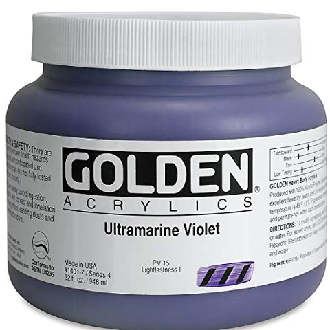 Golden Heavy Body Acrylic - Ultramarine Violet 32oz jar