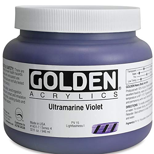 Golden Heavy Body Acrylic - Ultramarine Violet 32oz jar