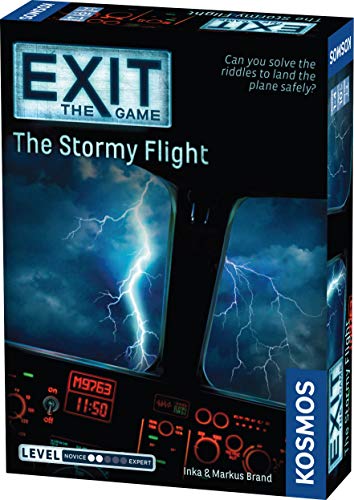 EXIT: The Stormy Flight | Escape Room Game in a Box| EXIT: The Game – A Kosmos Game | Family – Friendly, Card-Based at-Home Escape Room Experience for 1 to 4 Players, Ages 12+