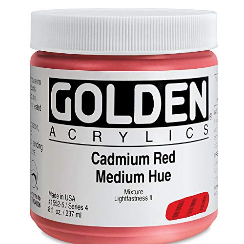 Golden Heavy Body Acrylic - Cadmium Red Medium Hue - 8 oz Jar