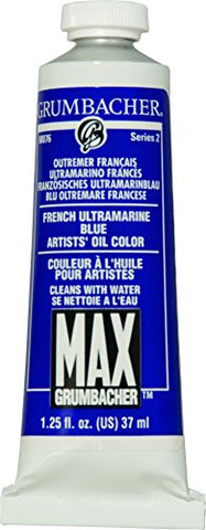 Grumbacher Max Water Miscible Oil Paint, 37ml/1.25 oz, French Ultramarine Blue