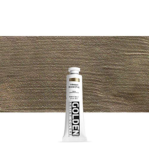 2 Oz Heavy Body Iridescent Color Acrylic Paint Color: Bronze (Fine)