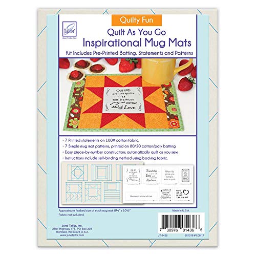 June Tailor Quilt As You Go Inspirational Mug Mats Quilty Fun