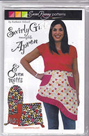 Susan Rooney Patterns Swirly Girl Reversible Apron 7Oven Mitts