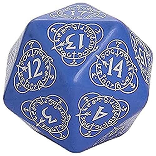 Q-Workshop D20 Level Counter Blue & White Die