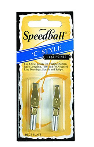 Speedball 11031021 C0/C1 Pen Nibs (1 Each per Card), Silver, 1