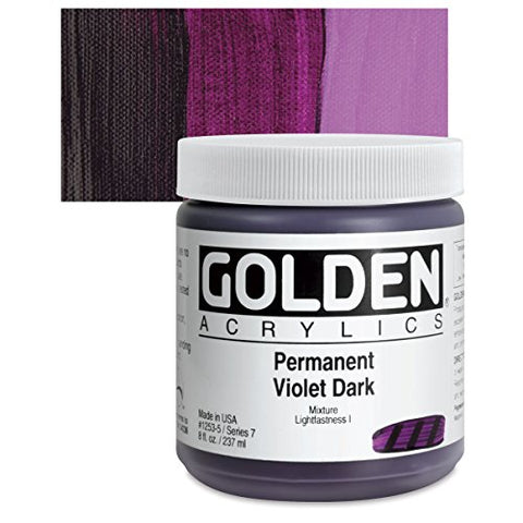 Golden Heavy Body Acrylic - Permanent Violet Dark 8oz jar