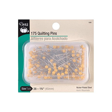 Dritz 131 Quilting Pins, Yellow, 1-3/4-Inch (175-Count)