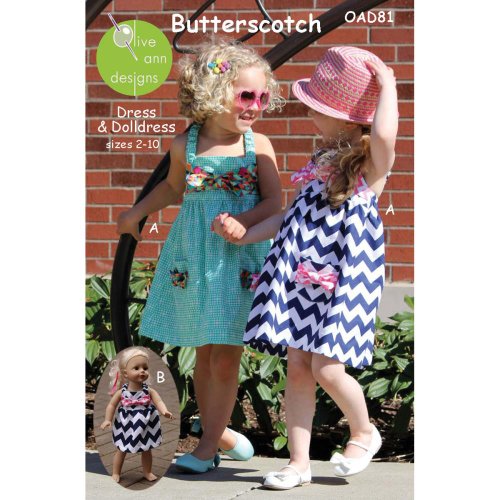 Olive Ann Designs Patterns-Butterscotch Dress 2 Pack