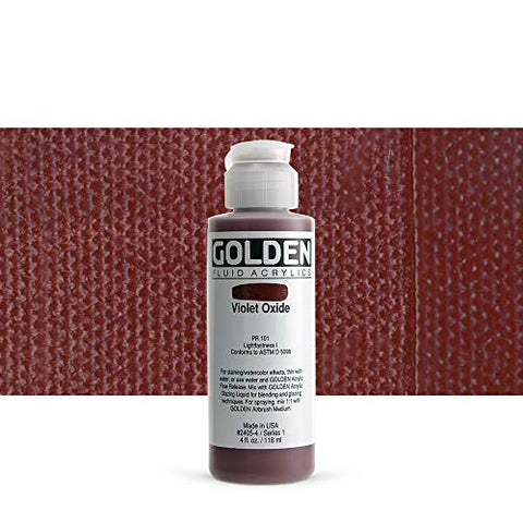 4 Oz Fluid Acrylic Color Paint Color: Violet Oxide