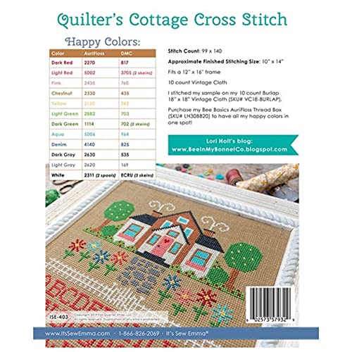 It's Sew Emma Quilters Cottage Cross Stitch pattern