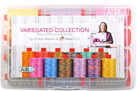 Variegated Collection Aurifil Thread Kit by Christa Watson 12 Large Spools 50 Weight CW50VC12, Assorted