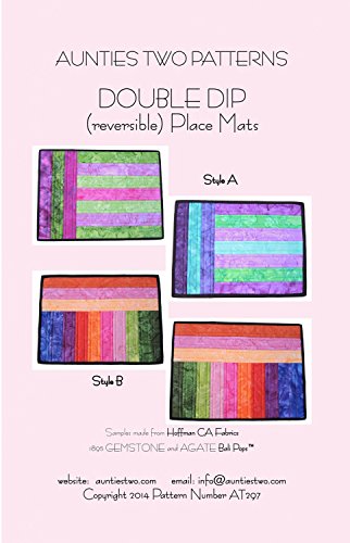 Double Dip Reversible Place Mats by Aunties Two Patterns AT297