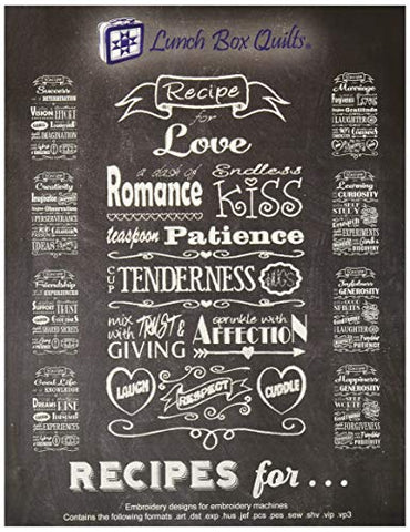 Lunch Box Quilts CD Recipes for Life pattern