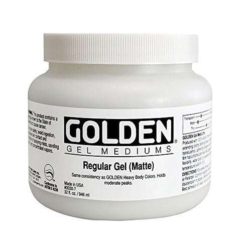 Golden Acryl Med 32 Oz Regular Gel Matte