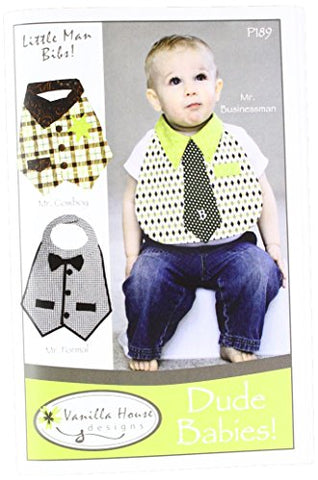 Vanilla House VHP189 Dude Babies Bibs Ptrn