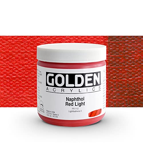 Golden Heavy Body Acrylic - Naphthol Red Light 16oz jar