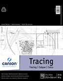 Canson Foundation Tracing Paper Pad for Ink, Pencil and Markers, Fold Over, 25 Pound, 11 x 14 Inch, 50 Sheets