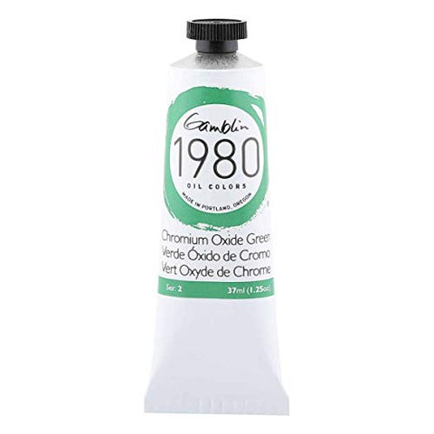 Gamblin 1980 Oil Chromide Oxide Green - 37 Milliliter