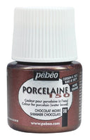 PEBEO Porcelaine 150, China Paint, 45 ml Bottle - Shimmer Chocolate