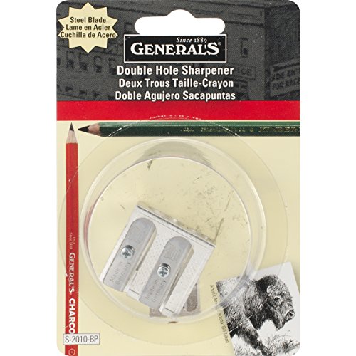 General Pencil Bulk Buy Double Hole Metal Sharpener-Carded (6-Pack)