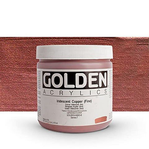 Golden Heavy Body Iridescent Acrylics - Iridescent Copper Fine 16oz jar