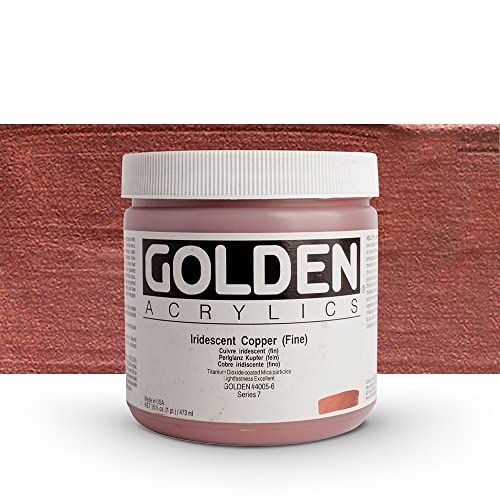 Golden Heavy Body Iridescent Acrylics - Iridescent Copper Fine 16oz jar