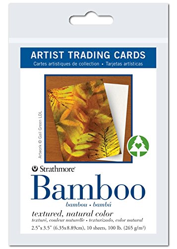 Strathmore Artist Trading Cards, Textured Bamboo, 2.5 X 3.5 inches, Package of 10