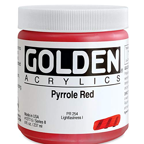 Golden Heavy Body Acrylic - Pyrrole Red 8oz jar