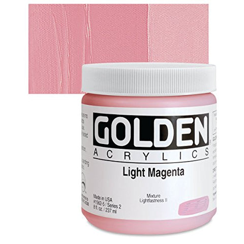 Golden Heavy Body Acrylic - Light Magenta 8oz jar