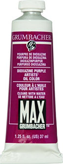 Grumbacher Max Water Miscible Oil Paint, 37ml/1.25 oz, Dioxazine Purple