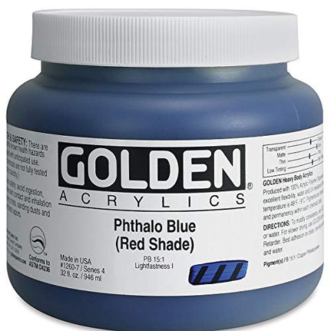 Golden Heavy Body Acrylic - Phthalo Blue Red Shade 32oz jar
