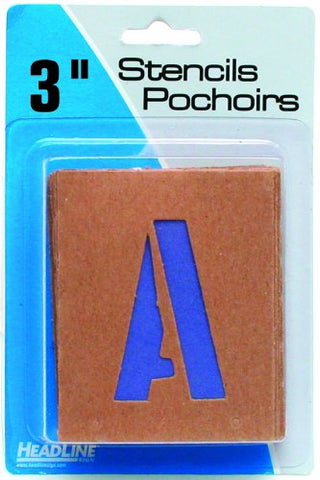 Headline Sign 3in. Stencil Kit, Caps/ Numbers