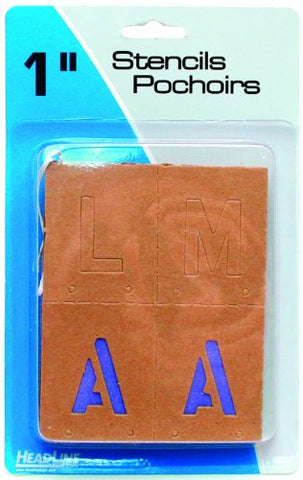 Headline Sign 1in. Stencil Kit, Caps/ Numbers