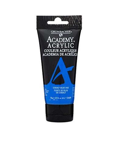 Grumbacher Academy Acrylic Paint, 75ml/2.5 oz. Plastic Tube, Cobalt Blue Hue (C049P)