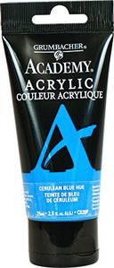 Grumbacher Academy Acrylic Paint, 75ml/2.5 Ounce Plastic Tube, Cerulean Blue Hue (C039P)